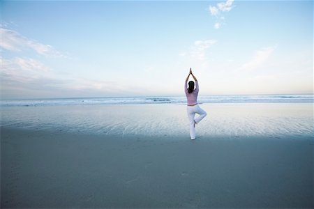 simsearch:700-08743683,k - Woman Doing Yoga on Beach Stock Photo - Rights-Managed, Code: 700-00366168