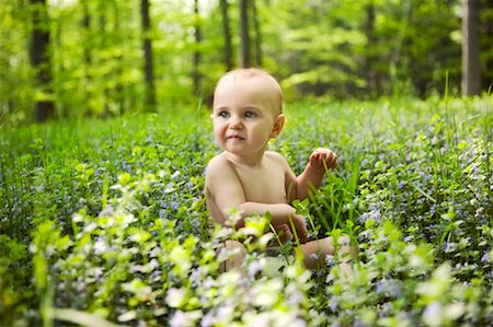 Baby Sitting in Meadow Stock Photo - Rights-Managed, Code: 700-00366162