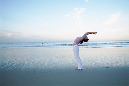 simsearch:700-00377960,k - Woman Doing Yoga on Beach Stock Photo - Rights-Managed, Code: 700-00366178