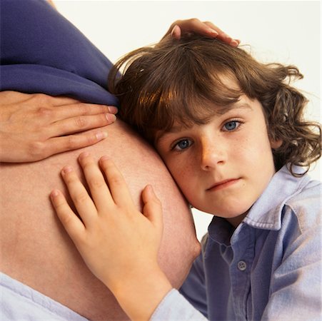 simsearch:700-00557270,k - Boy Listening to Pregnant Mother's Stomach Stock Photo - Rights-Managed, Code: 700-00367625
