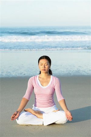 simsearch:700-00377960,k - Woman Doing Yoga on Beach Stock Photo - Rights-Managed, Code: 700-00367878