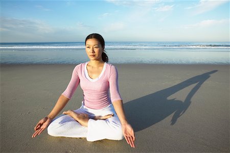 simsearch:700-00377960,k - Woman Doing Yoga on Beach Stock Photo - Rights-Managed, Code: 700-00367884