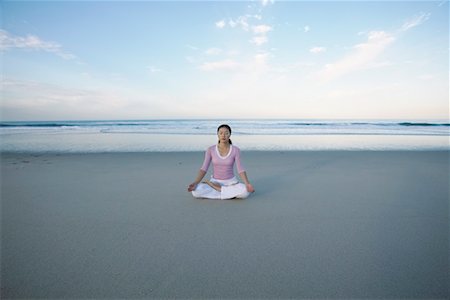 simsearch:700-00377960,k - Woman Doing Yoga on Beach Stock Photo - Rights-Managed, Code: 700-00367880