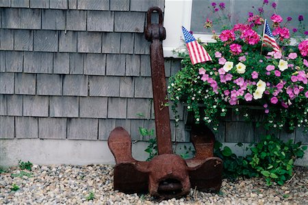 Old Anchor and Flower Box Stock Photo - Rights-Managed, Code: 700-00367906