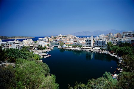 Agio Nikolaos Harbor Crete, Greece Stock Photo - Rights-Managed, Code: 700-00367974