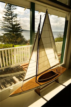 Model Ship in Windowsill Stock Photo - Rights-Managed, Code: 700-00363233