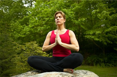 simsearch:700-00453545,k - Woman Meditating Outdoors Stock Photo - Rights-Managed, Code: 700-00363379