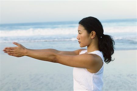 simsearch:700-00377960,k - Woman Practicing Yoga on Beach Stock Photo - Rights-Managed, Code: 700-00377951