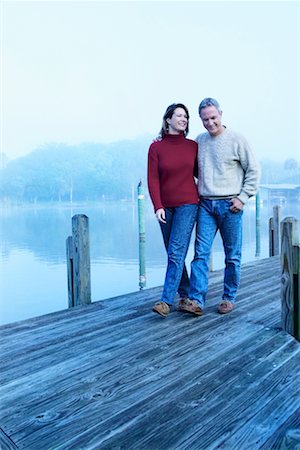 simsearch:700-00424852,k - Couple Walking on Dock Stock Photo - Rights-Managed, Code: 700-00424844