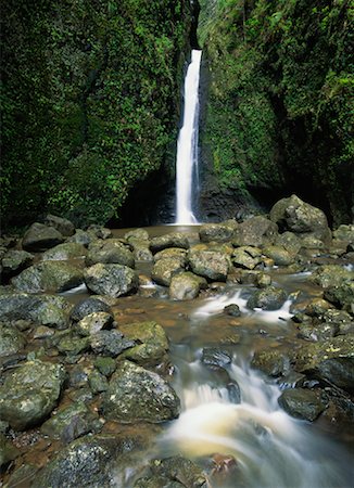 simsearch:614-05955565,k - Sacré montagnes Koolau Falls gamme Oahu, Hawaii USA Photographie de stock - Rights-Managed, Code: 700-00425119