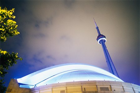 rogers centre - Skydome and CN Tower, Toronto, Ontario, Canada Stock Photo - Rights-Managed, Code: 700-00425195
