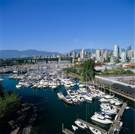 Granville Island and Marina, Vancouver, British Columbia, Canada Stock Photo - Rights-Managed, Code: 700-00425543