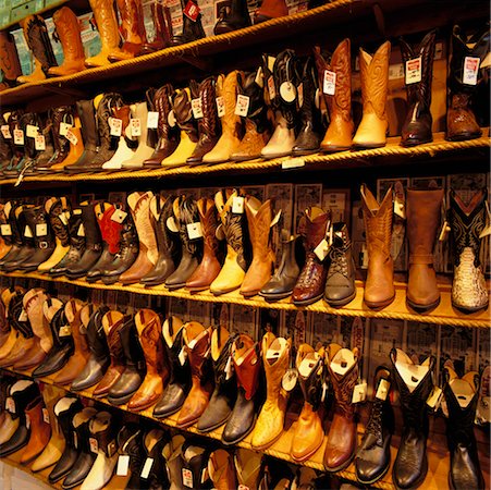 simsearch:700-01344535,k - Rows of Cowboy Boots Stock Photo - Rights-Managed, Code: 700-00425556