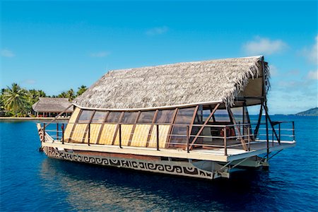 Polynesian Boat, Tahaa, French Polynesia Stock Photo - Rights-Managed, Code: 700-00426299