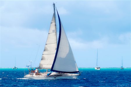 People Sailing, Tahaa, French Polynesia Stock Photo - Rights-Managed, Code: 700-00426293