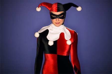 Woman in Harlequin Costume Stock Photo - Rights-Managed, Code: 700-00429501