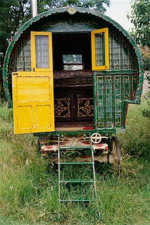 Traditional Gypsy Caravan, South Downs, East Sussex, England Stock Photo - Rights-Managed, Code: 700-00438903
