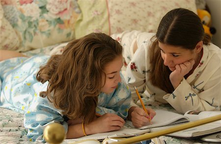 simsearch:700-00910445,k - Two Teenage Girls Studying Stock Photo - Rights-Managed, Code: 700-00439286