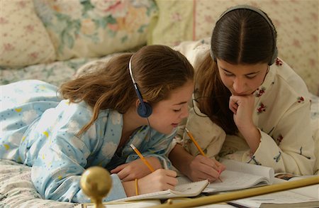 simsearch:700-00910445,k - Two Teenage Girls Studying Stock Photo - Rights-Managed, Code: 700-00439287
