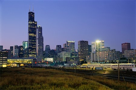 City Skyline, Chicago, Illinois, USA Foto de stock - Con derechos protegidos, Código: 700-00439786