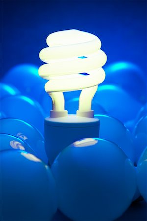 simsearch:700-00453204,k - Energy Efficient Lightbulb with Regular Lightbulbs Stock Photo - Rights-Managed, Code: 700-00430775