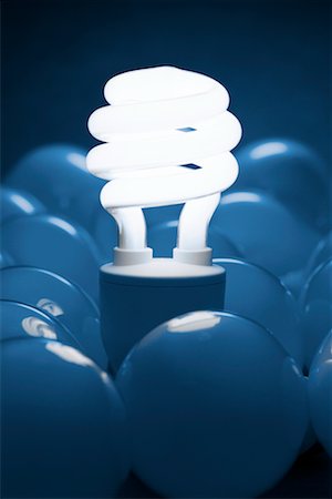 simsearch:700-00077410,k - Energy Efficient Lightbulb with Regular Lightbulbs Stock Photo - Rights-Managed, Code: 700-00430776
