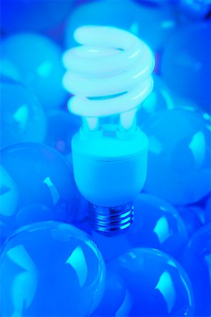 simsearch:700-00077410,k - Energy Efficient Lightbulb with Regular Lightbulbs Stock Photo - Rights-Managed, Code: 700-00430777