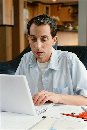 simsearch:700-00609240,k - Man Using Laptop Computer Stock Photo - Rights-Managed, Code: 700-00458094