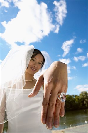 simsearch:6108-06167827,k - Bride Showing Wedding Ring Stock Photo - Rights-Managed, Code: 700-00458366