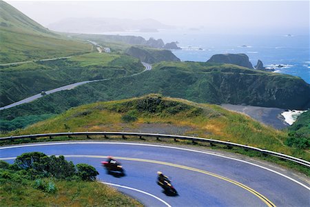 simsearch:700-00189342,k - Motorcycles Riding Along Pacific Coast Highway, California, USA Stock Photo - Rights-Managed, Code: 700-00459943