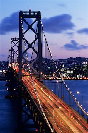 simsearch:862-08091471,k - Oakland Bay Bridge at Sunset, San Francisco, California, USA Stock Photo - Rights-Managed, Code: 700-00459973