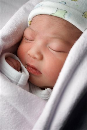 swaddle - Newborn Baby Sleeping Stock Photo - Rights-Managed, Code: 700-00452673