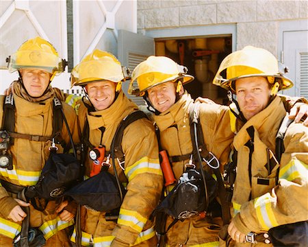 simsearch:700-01185080,k - Group Portrait of Firefighters Stock Photo - Rights-Managed, Code: 700-00453250