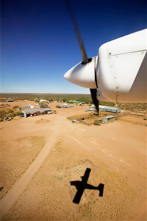shadow plane - Aerial of Station in Desert, Muloorina Station, South Australia, Australia Stock Photo - Rights-Managed, Code: 700-00453279