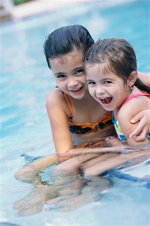simsearch:695-03374346,k - Two Girls Sitting in Pool Stock Photo - Rights-Managed, Code: 700-00453691