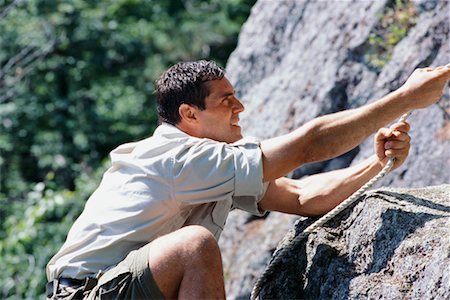 simsearch:6118-09039107,k - Man Rock Climbing Stock Photo - Rights-Managed, Code: 700-00453716