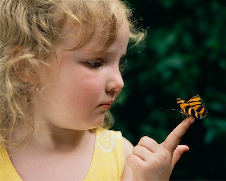 simsearch:700-00477662,k - Girl with Butterfly on Her Finger Stock Photo - Rights-Managed, Code: 700-00476608