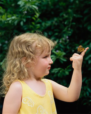 simsearch:700-00477662,k - Girl with Butterfly on Her Finger Stock Photo - Rights-Managed, Code: 700-00476609