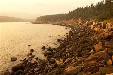 Littoral rocheux, le Parc National Acadia, Maine, États-Unis Photographie de stock - Rights-Managed, Code: 700-00477467