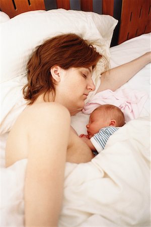 simsearch:700-00477491,k - Mother and Baby Sleeping Stock Photo - Rights-Managed, Code: 700-00477492