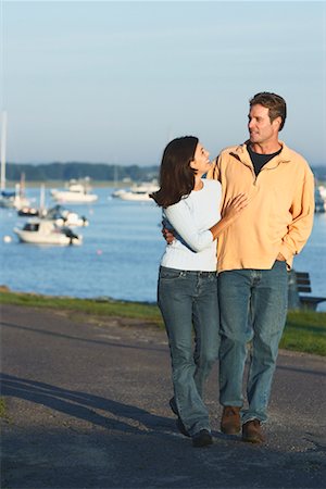 simsearch:700-00515032,k - Couple Walking by Harbour Stock Photo - Rights-Managed, Code: 700-00477776