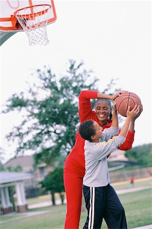 simsearch:700-00060777,k - Mother and Son Playing Basketball Stock Photo - Rights-Managed, Code: 700-00477808