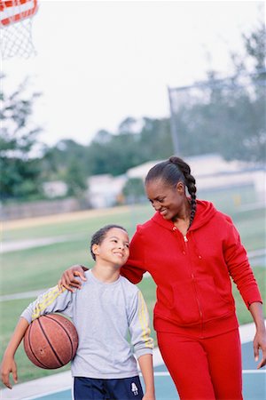 simsearch:700-00060777,k - Mother and Son Playing Basketball Stock Photo - Rights-Managed, Code: 700-00477812