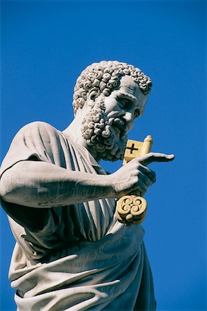 Statue of St. Peter, St. Peter's Square, Rome, Italy Stock Photo - Rights-Managed, Code: 700-00477865