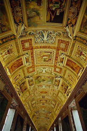 Plafond au Musée du Vatican, cité du Vatican, Rome, Italie Photographie de stock - Rights-Managed, Code: 700-00477861