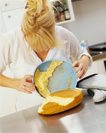 ruined food - Woman Baking Cake Stock Photo - Rights-Managed, Code: 700-00478196