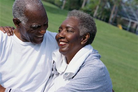 senior fitness black woman - Couple Holding Each Other Stock Photo - Rights-Managed, Code: 700-00478543