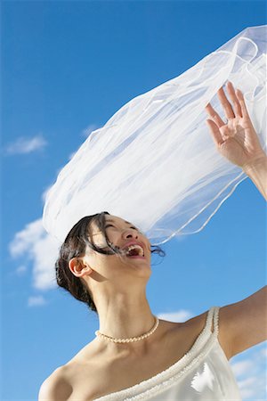 simsearch:700-00377960,k - Bride Playing With Veil Stock Photo - Rights-Managed, Code: 700-00478732