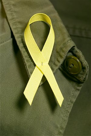 Yellow Ribbon on Military Uniform Stock Photo - Rights-Managed, Code: 700-00507070