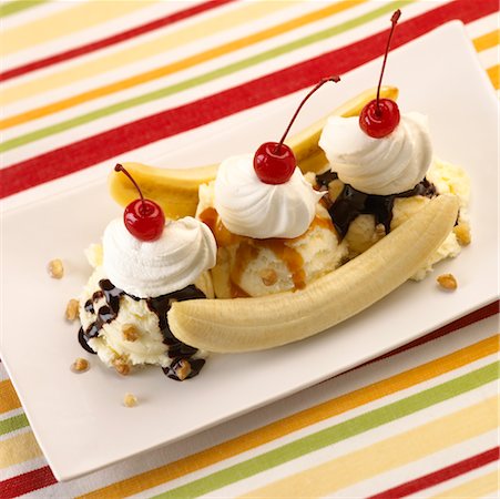 simsearch:700-00477709,k - Banana Split Stock Photo - Rights-Managed, Code: 700-00514054